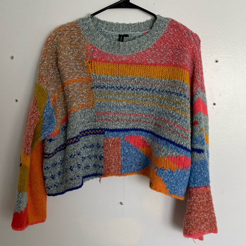 Cropped multicolored sweater